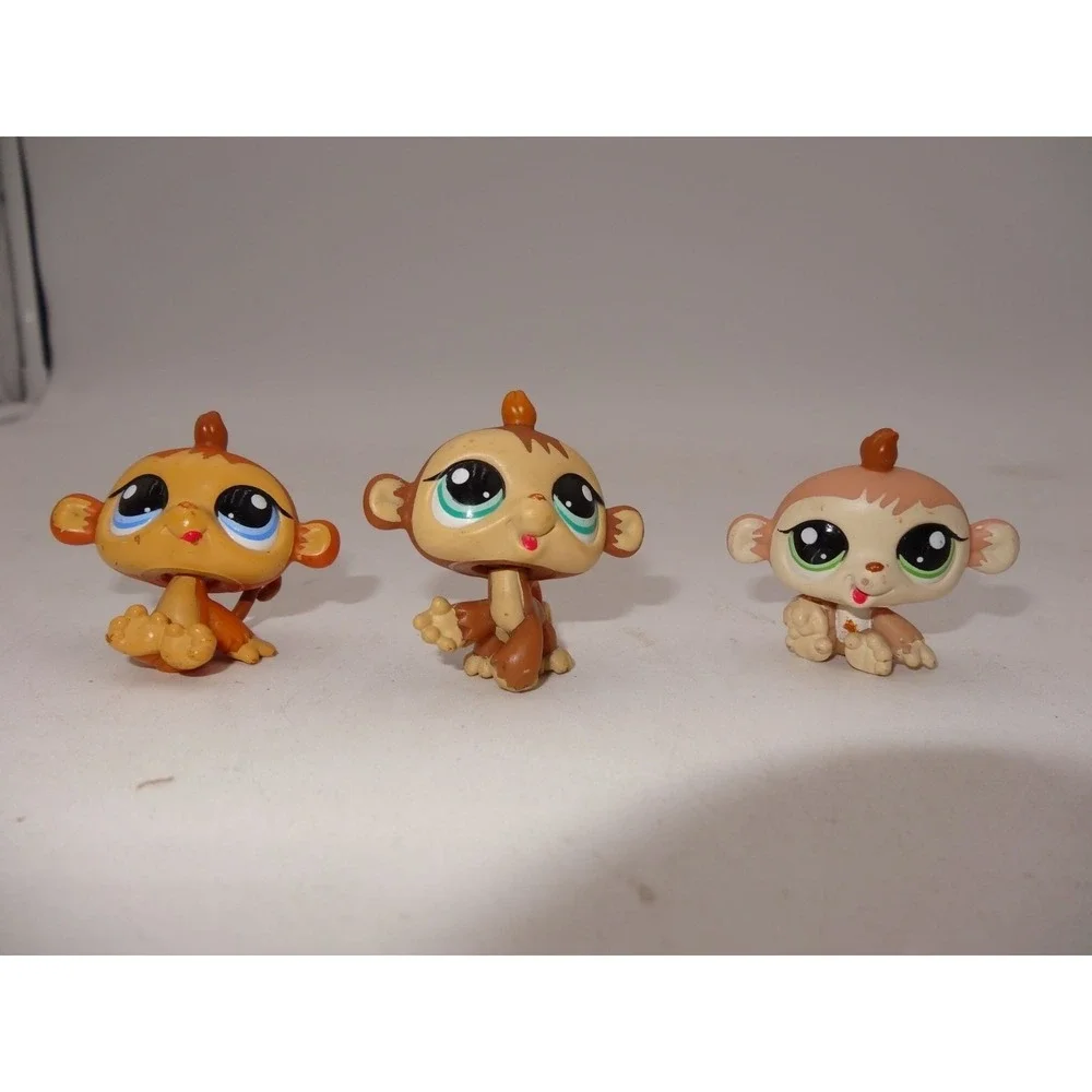 Littlest Pet Shop LPS Monkey‎ Petriplets Swing Set #1551 #1552 #1553 Bananas